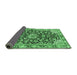 Sideview of Medallion Emerald Green Traditional Rug, tr3397emgrn