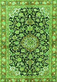 Medallion Green Traditional Rug, tr3397grn