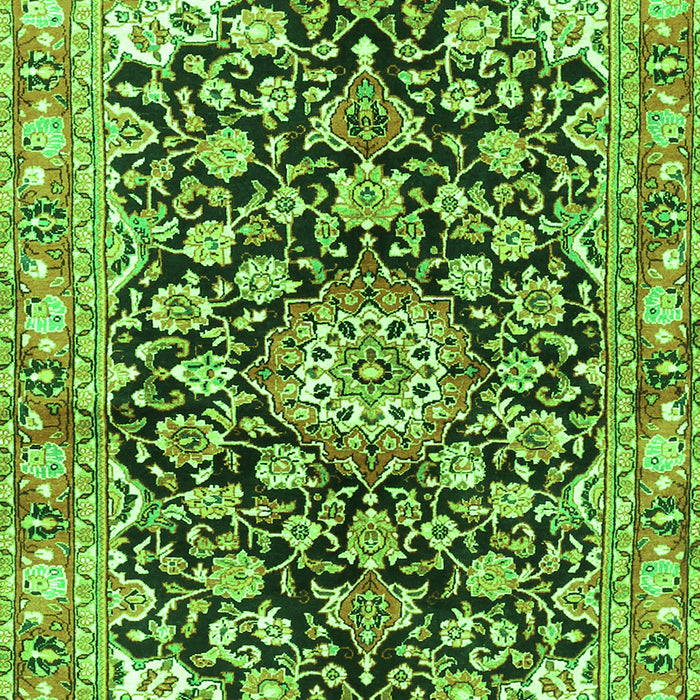 Medallion Green Traditional Rug, tr3397grn