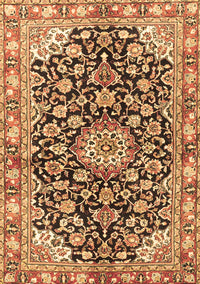 Medallion Brown Traditional Rug, tr3397brn