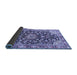 Sideview of Medallion Blue Traditional Rug, tr3397blu
