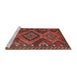 Sideview of Machine Washable Traditional Sienna Brown Rug, wshtr3398