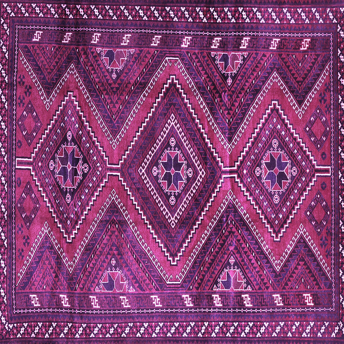 Square Machine Washable Persian Purple Traditional Area Rugs, wshtr3398pur