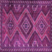 Square Machine Washable Persian Purple Traditional Area Rugs, wshtr3398pur