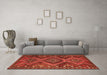 Machine Washable Persian Orange Traditional Area Rugs in a Living Room, wshtr3398org