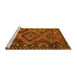 Sideview of Machine Washable Persian Yellow Traditional Rug, wshtr3398yw