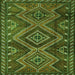 Round Machine Washable Persian Green Traditional Area Rugs, wshtr3398grn