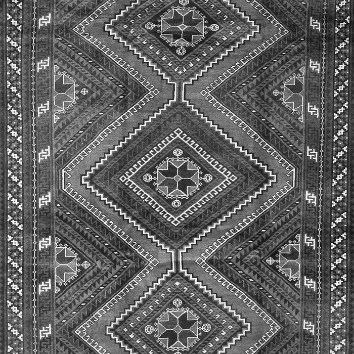 Serging Thickness of Machine Washable Persian Gray Traditional Rug, wshtr3398gry