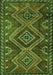 Serging Thickness of Machine Washable Persian Green Traditional Area Rugs, wshtr3398grn