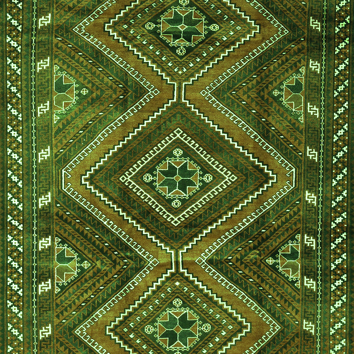 Serging Thickness of Machine Washable Persian Green Traditional Area Rugs, wshtr3398grn