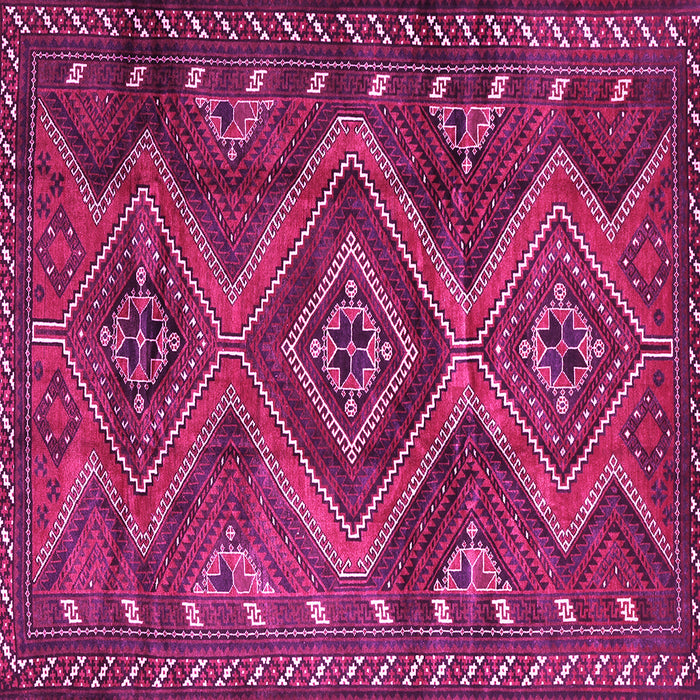 Square Machine Washable Persian Pink Traditional Rug, wshtr3398pnk