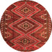 Square Persian Orange Traditional Rug, tr3398org