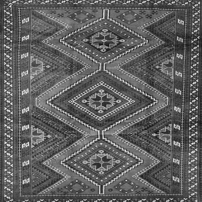 Round Machine Washable Persian Gray Traditional Rug, wshtr3398gry