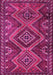 Machine Washable Persian Pink Traditional Rug, wshtr3398pnk