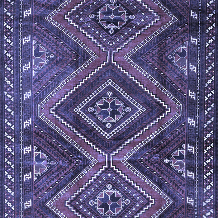 Machine Washable Persian Blue Traditional Rug, wshtr3398blu