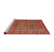 Sideview of Machine Washable Traditional Peru Brown Rug, wshtr3399