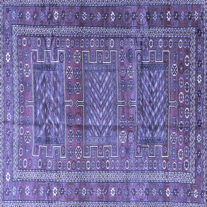 Square Persian Blue Traditional Rug, tr3399blu