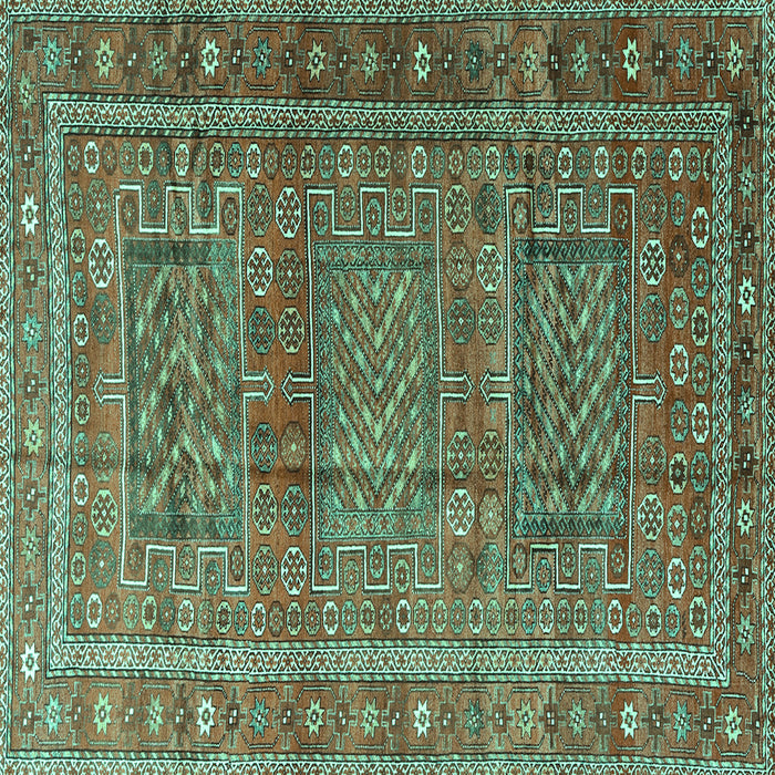 Square Persian Turquoise Traditional Rug, tr3399turq