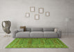 Machine Washable Persian Green Traditional Area Rugs in a Living Room,, wshtr3399grn