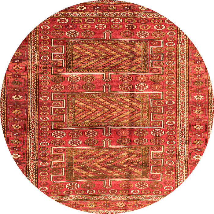 Square Persian Orange Traditional Rug, tr3399org