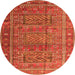 Square Persian Orange Traditional Rug, tr3399org