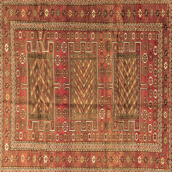 Square Machine Washable Persian Brown Traditional Rug, wshtr3399brn