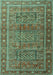 Machine Washable Persian Turquoise Traditional Area Rugs, wshtr3399turq