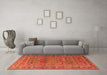 Machine Washable Persian Orange Traditional Area Rugs in a Living Room, wshtr3399org