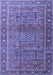 Machine Washable Persian Blue Traditional Rug, wshtr3399blu