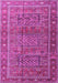 Machine Washable Persian Purple Traditional Area Rugs, wshtr3399pur