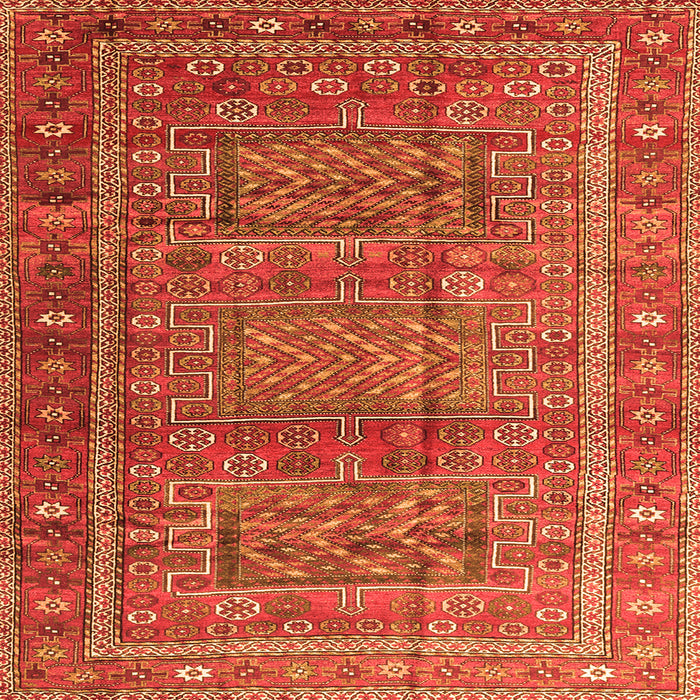 Serging Thickness of Persian Orange Traditional Rug, tr3399org
