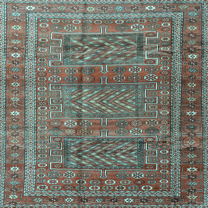 Square Machine Washable Persian Light Blue Traditional Rug, wshtr3399lblu