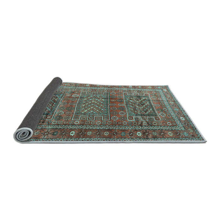 Sideview of Persian Light Blue Traditional Rug, tr3399lblu