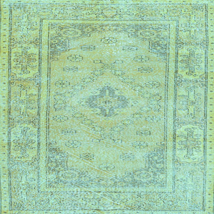 Square Machine Washable Persian Light Blue Traditional Rug, wshtr339lblu