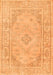 Serging Thickness of Machine Washable Persian Orange Traditional Area Rugs, wshtr339org