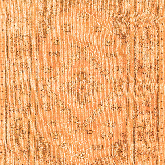 Serging Thickness of Machine Washable Persian Orange Traditional Area Rugs, wshtr339org