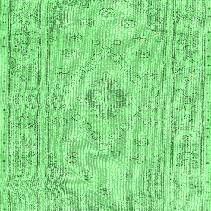 Machine Washable Persian Emerald Green Traditional Area Rugs, wshtr339emgrn