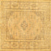 Square Persian Brown Traditional Rug, tr339brn