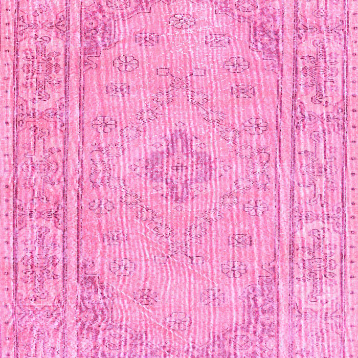 Machine Washable Persian Pink Traditional Rug, wshtr339pnk