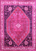 Machine Washable Persian Pink Traditional Rug, wshtr33pnk