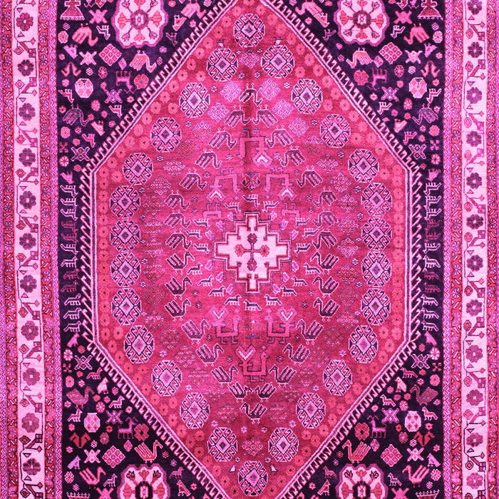 Machine Washable Persian Pink Traditional Rug, wshtr33pnk