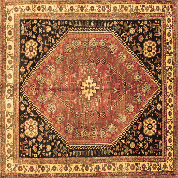 Square Machine Washable Persian Brown Traditional Rug, wshtr33brn