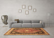 Machine Washable Persian Brown Traditional Rug in a Living Room,, wshtr33brn