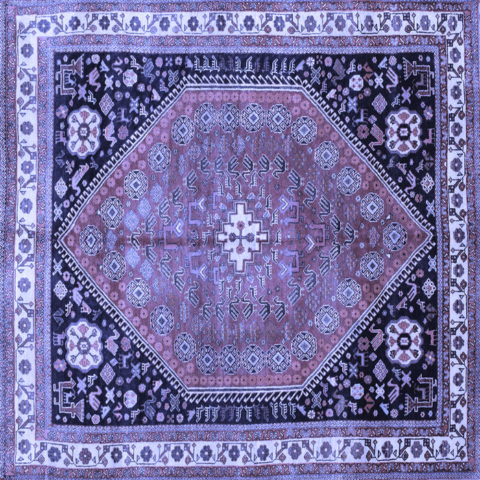Square Persian Blue Traditional Rug, tr33blu