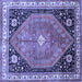 Square Persian Blue Traditional Rug, tr33blu