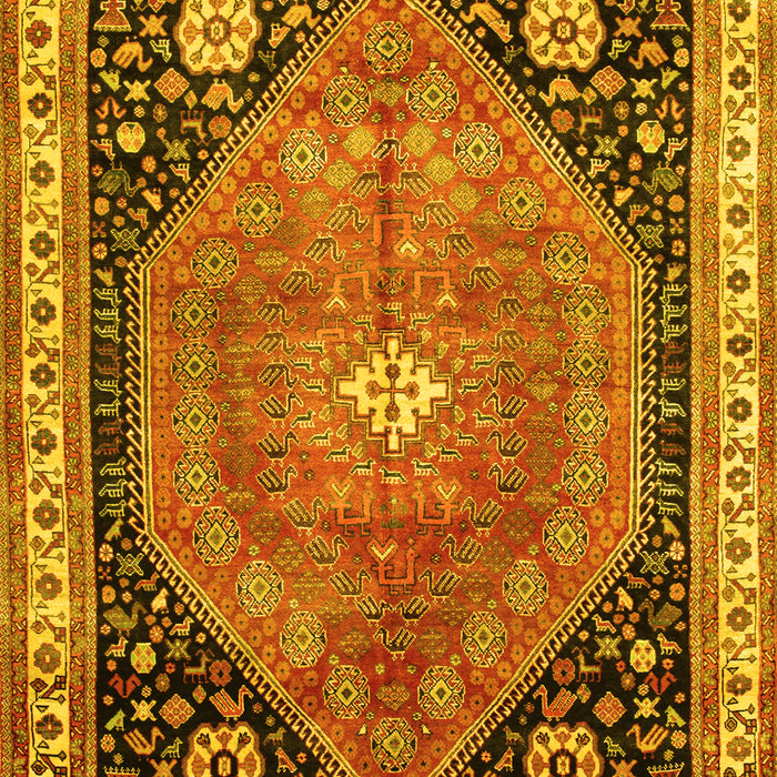 Machine Washable Persian Yellow Traditional Rug, wshtr33yw