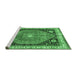 Sideview of Machine Washable Persian Emerald Green Traditional Area Rugs, wshtr33emgrn