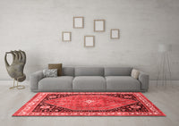 Machine Washable Persian Red Traditional Rug, wshtr33red