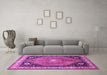 Machine Washable Persian Purple Traditional Area Rugs in a Living Room, wshtr33pur