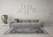 Machine Washable Persian Gray Traditional Rug in a Living Room,, wshtr33gry